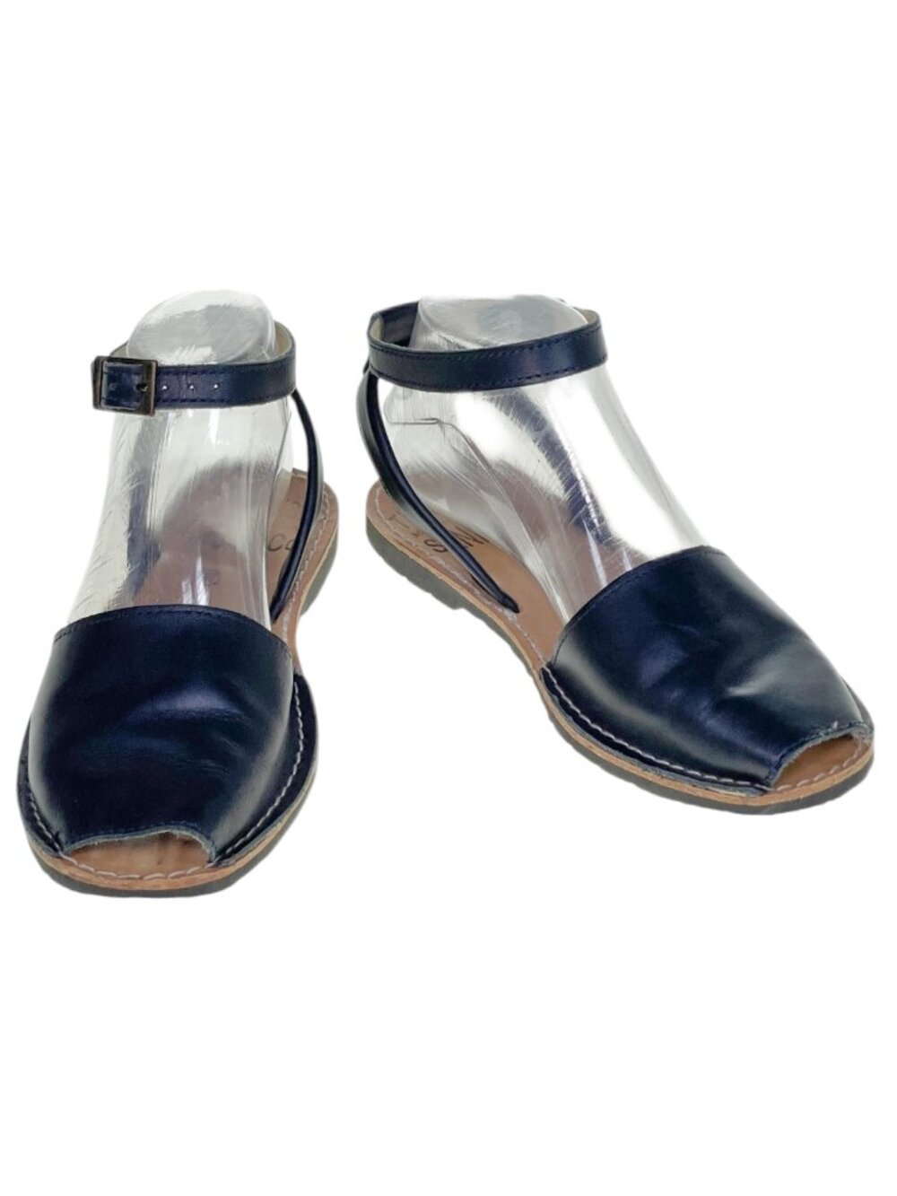 SPANISH SANDAL Company Black Leather Menorca Sandals EU 37 US 7
